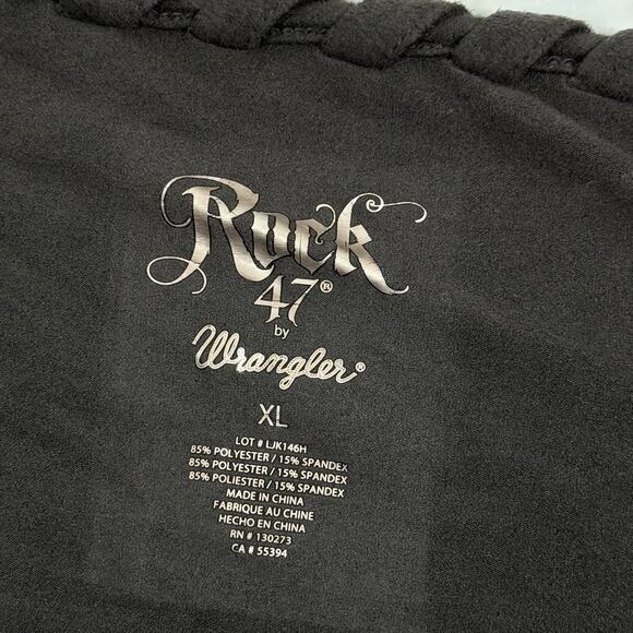 Rock 47 Wrangler Fringe Vest Gray Faux Suede Size Cutout Vest Western - Picture 2 of 6